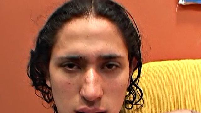 Tattooed Spanish drills boyfriend's asshole at home till cum