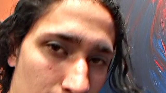 Tattooed Spanish drills boyfriend's asshole at home till cum