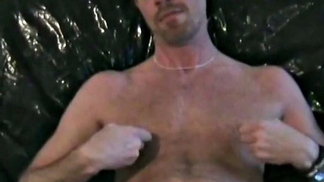 German gaydaddies eat cum from belly after masturbation