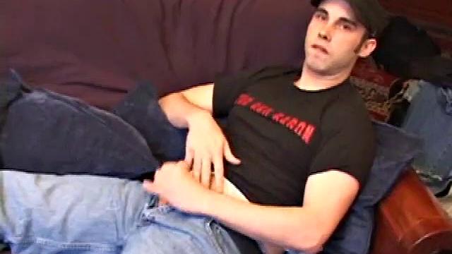 Already stroking himself thru his pants, Tapher Blaze gets nice and hard before stripping down. He starts playing with his asshole and soon gets a little help.