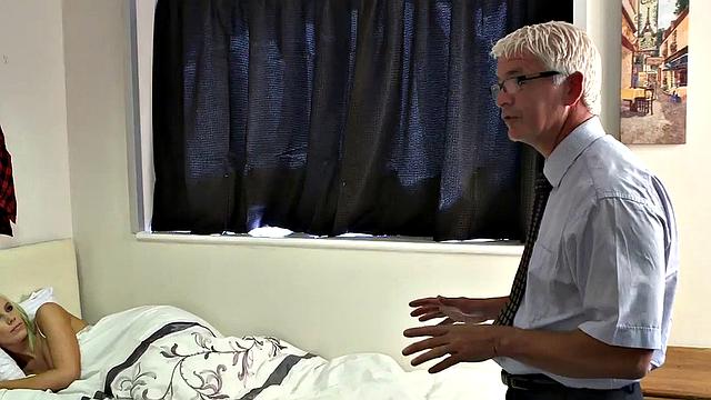 British MILFs in lingerie give an old man a wet and wild threesome