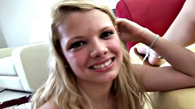 Little Taylor Masturbates and Sucks with Lesbian