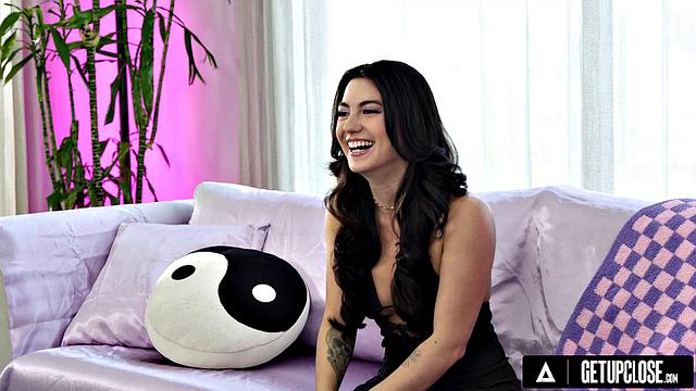 UP CLOSE - Megan's Naughty Chat Ignites Raw Missionary & Doggystyle Pounding From Hung Stud