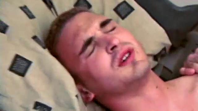 Trent wakes Nick up, with a little tummy massage, and the two embrace for some passionate kisses. Trent devours Nick's cock, who squirms while enjoying the attention.