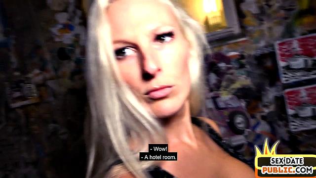 Public MILF slammed from behind after oral