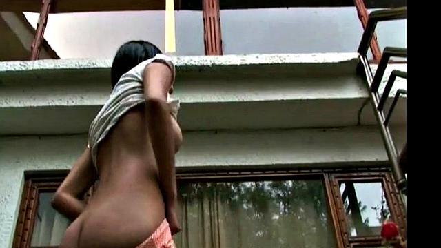 Tiny Tessa Playing wit her pussy in the garden