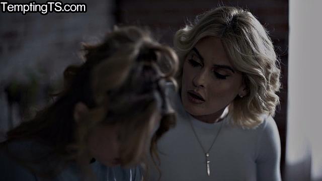 Nasty horny babe fingered by TS