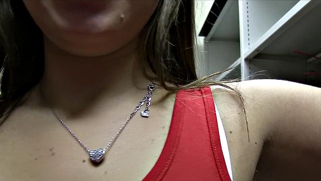 Russian babe with tattoos gets nailed in public POV style