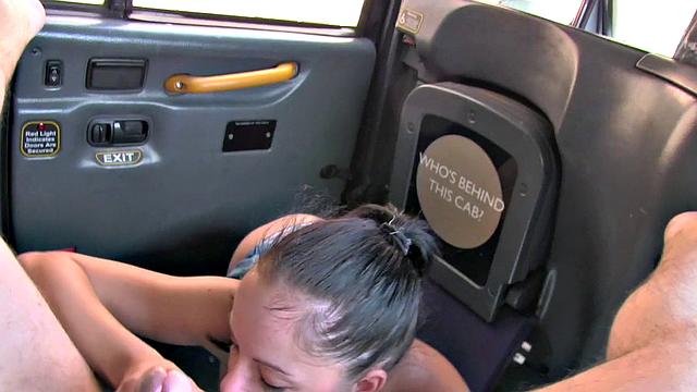 Hungarian hottie gets her tight pussy pounded in a taxi
