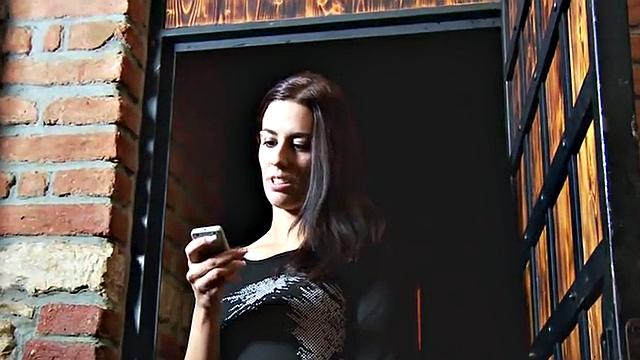 CFNM femdoms peg guy with strapon in dungeon threesome