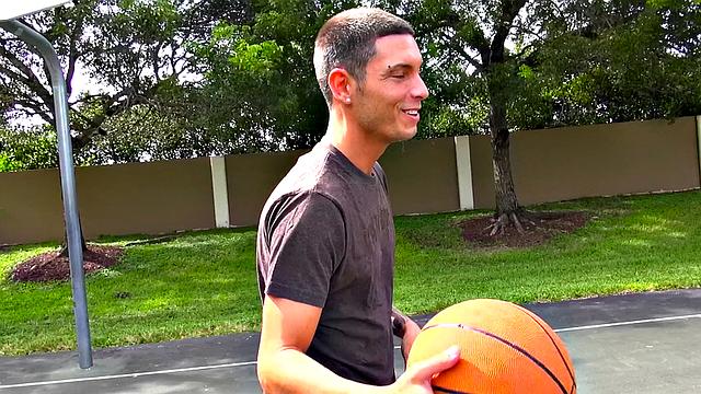 Naughty 18-year-old gets her bald pussy drilled outdoors by a straight guy in a caucasian outfit