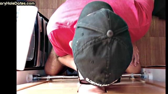 Real gloryhole cocksucker spoils BF in homemade BJ