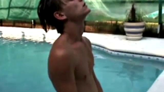 This 18 year old surfer boy has a reputation for showing off his dick every chance he gets. Twista sports wood backstroking in the pool, and can't resist jacking off. He slams his dick in the camera like he's fucking it.