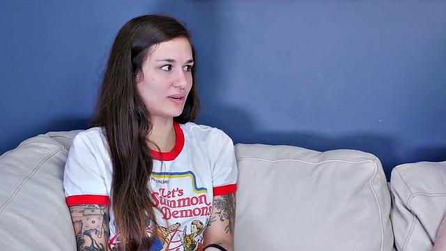 Face fucked sub girl is bound and toyed