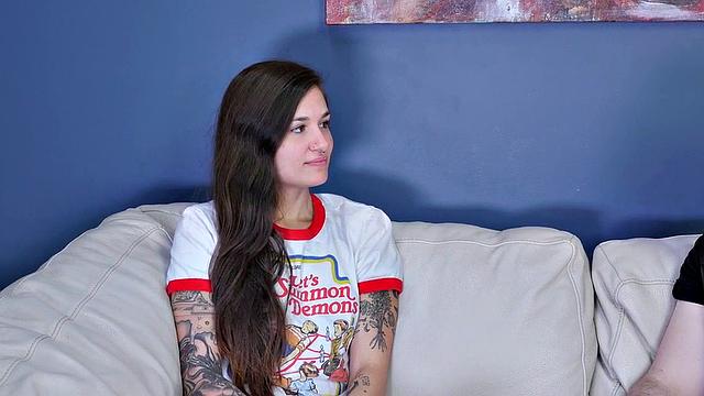 Face fucked sub girl is bound and toyed