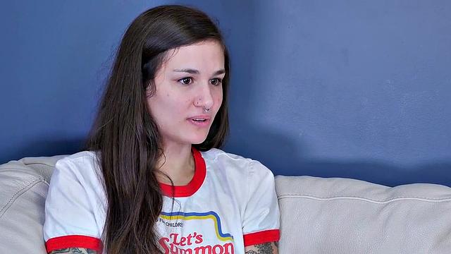 Face fucked sub girl is bound and toyed