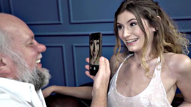 Old grandpa fucks 21yo nympho in wrt pussy