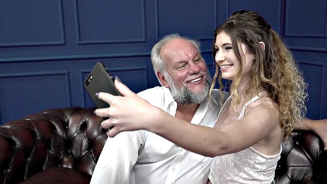 Old grandpa fucks 21yo nympho in wrt pussy