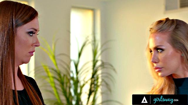 GIRLSWAY - Spy Maddy O'Reilly Has Lesbian Sex With CEO Nicole Aniston While Infiltrating Office