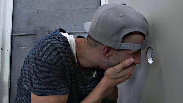 Gloryhole road trip: American babe gets her ass licked and fucked hard in a baseball cap