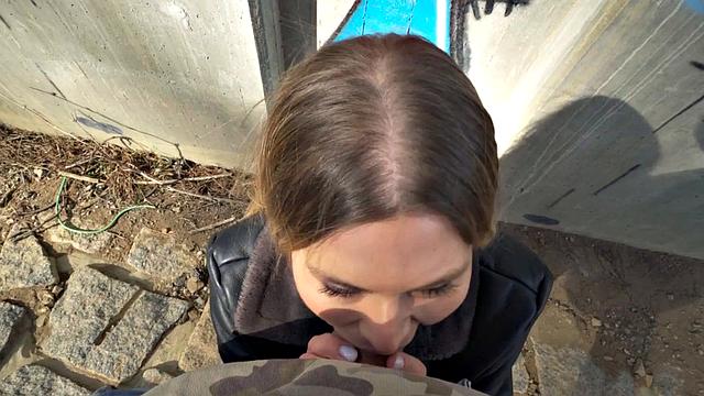 Public slut smashed by big white dick in wet pussy