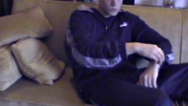 We look in on Lance, as he strips naked, and quickly discover this boy has a fine looking ass. A jerk off session follows, where he strokes like a man pn a mission. By the time we leave, Lance is stringing gobs of cum all over the tip of his tongue.