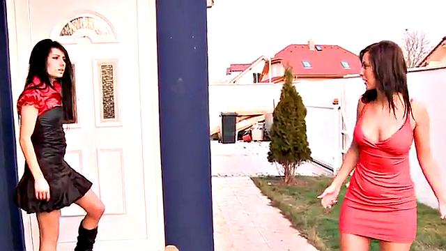 Hot fem bitches enjoy in 3some in anal hole