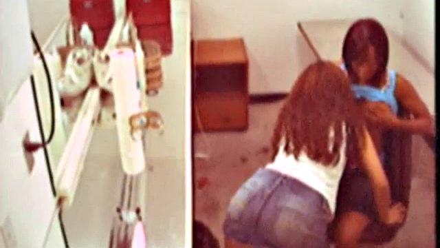 Horny office lesbians licking pussy