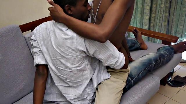 Erotic ebony twink fingered and bred in amateur duo