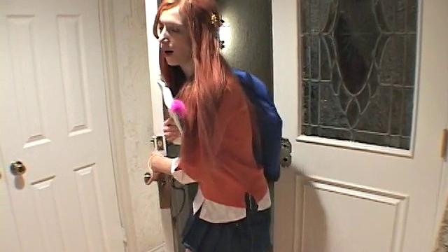Redhead Lil Laura Taking a Piss