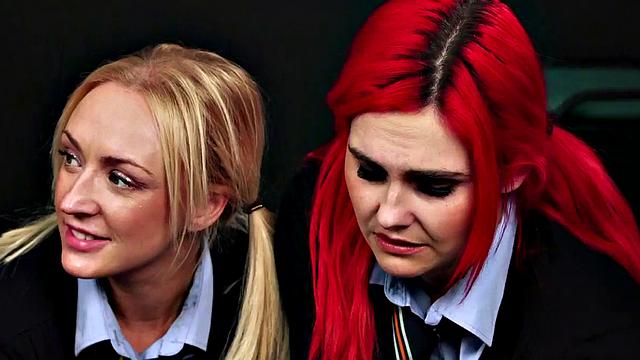 CFNM schoolgirls cocksucking tied submissive