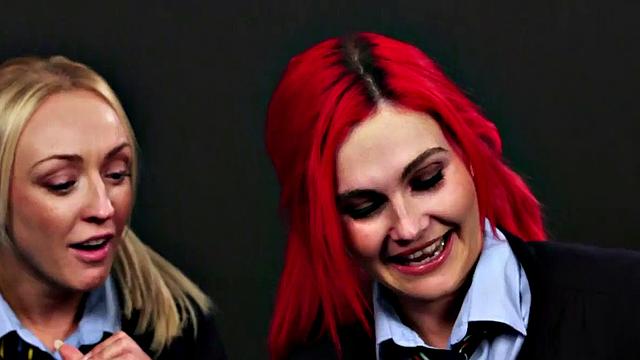 CFNM schoolgirls cocksucking tied submissive