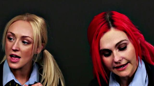 CFNM schoolgirls cocksucking tied submissive