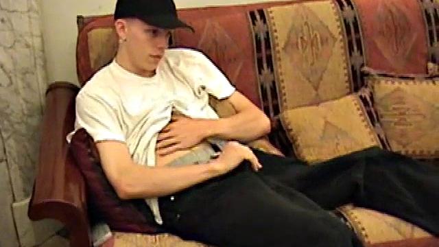 Finding himself home alone one afternoon, hot and hunky guy Shane kicks back and relaxes. Before long, his big fat cock is out, showing off his tight hole as he gets ready to explode.