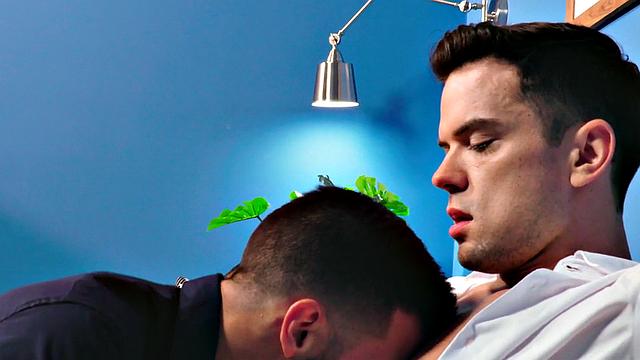 Tattooed top stud bareback bangs asshole till cumshot