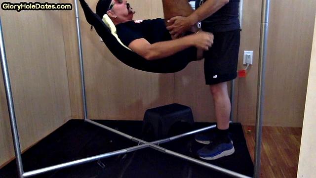 Moustache mature anally ravaged on sex swing