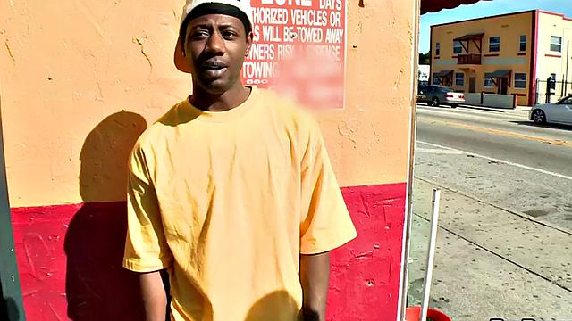 Bareback interracial anal with a pierced black guy who loves it outdoors