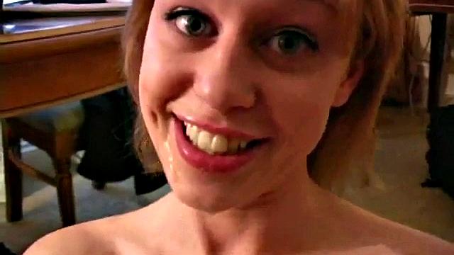 18plus redhead sucking off camera guy during the photoshoot