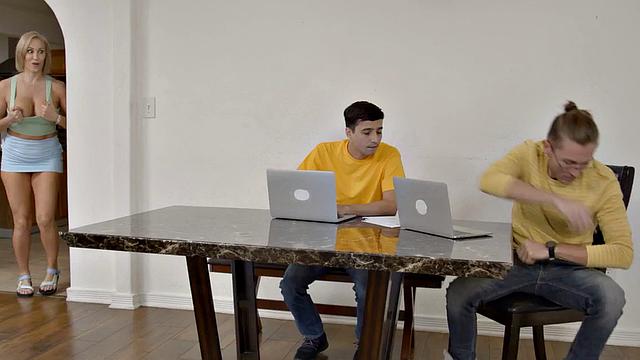 Big-titted MILFs love cockriding in 3way