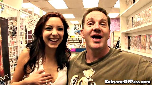 Gorgeous brunette doggystyled hard in a threeway