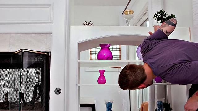 TRANSFIXED - Lucky Horny Pool Guy Fucks Hot Brittney Kade's Perfect Ass While She's Stuck!