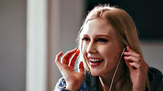 Lesbian babes enjoy kissing, licking, fingering, and 69 pose