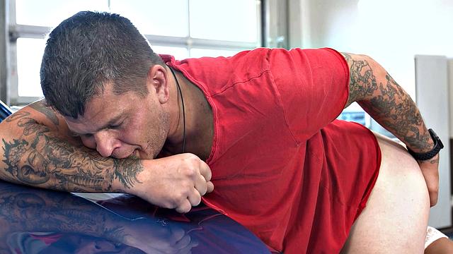 RIM4K. Blonde with giant tits licks car mechanic's ass and gets fucked