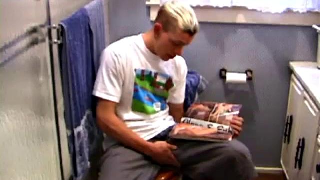 Who, when we were young, didn't sneak off to the bathroom for some privacy, while jacking off? In this solo scene, take a stroll down memory lane, as we watch cute young Shane doing the same.