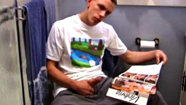 Who, when we were young, didn't sneak off to the bathroom for some privacy, while jacking off? In this solo scene, take a stroll down memory lane, as we watch cute young Shane doing the same.