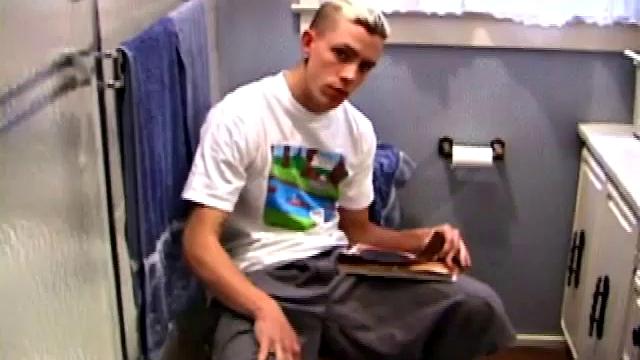 Who, when we were young, didn't sneak off to the bathroom for some privacy, while jacking off? In this solo scene, take a stroll down memory lane, as we watch cute young Shane doing the same.
