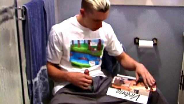 Who, when we were young, didn't sneak off to the bathroom for some privacy, while jacking off? In this solo scene, take a stroll down memory lane, as we watch cute young Shane doing the same.