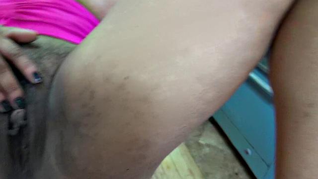 Tattooed brunette with a huge ass and a smile begs for more in this POV kitchen fuck n lick