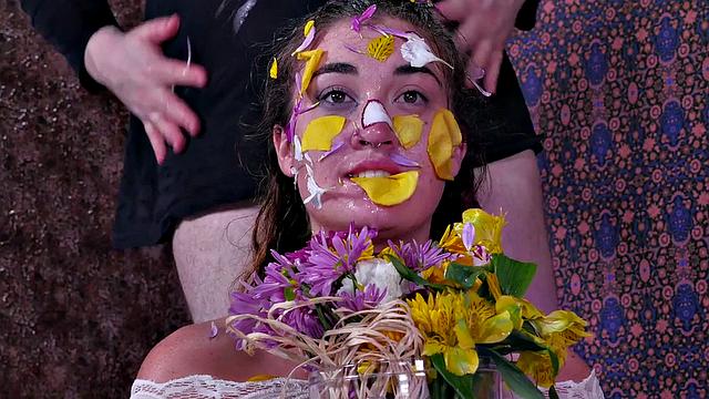 Submissive babe sucking her master