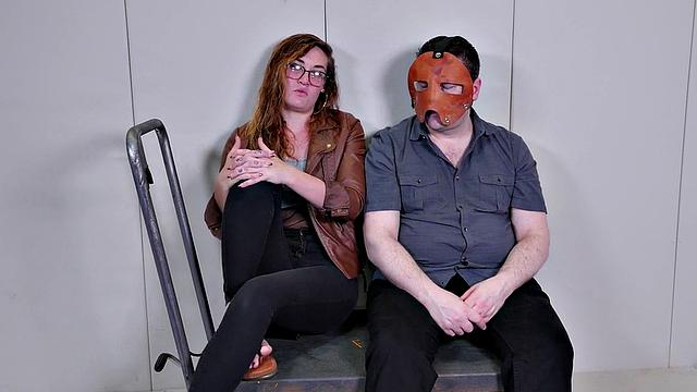 Submissive babe sucking her master